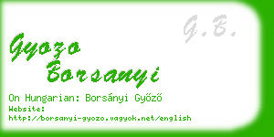 gyozo borsanyi business card